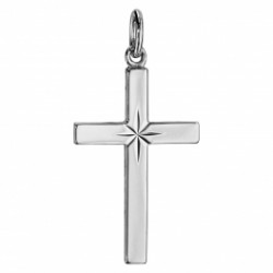 Croix argent étoile (moyenne)