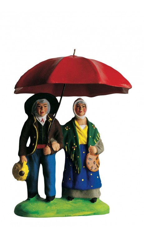 Couple sous le parapluie