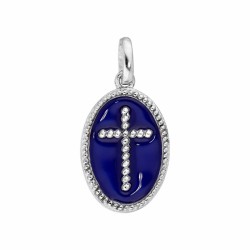 Pendentif croix argent sur...